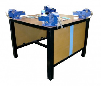 Shown with metal work vices and side panels.