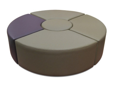 Shown with 4 Quarter Ottomans and 1 x Round Ottoman