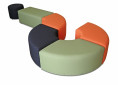 4 x Quarter Ottomans 1 x Round Ottoman 1 x Rectangle Ottoman