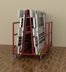 Shown with 2 x 3 Tier Mobile Foldable Aluminium Seating Units
