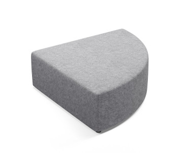 Curved ottoman no back.