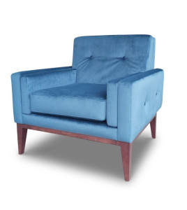 Shown with a wooden leg frame.
